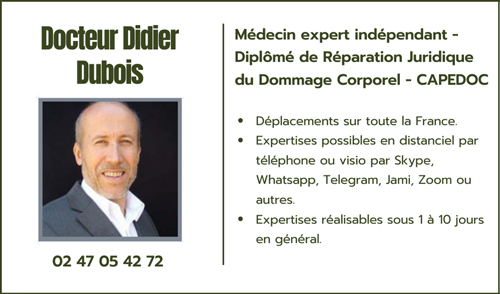 Carte de visite Dr Didier Dubois Médecin expert indépendant