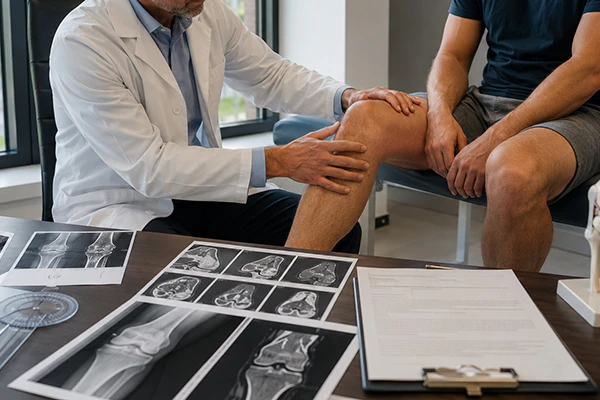 Évaluation médicale après une fracture du plateau tibial